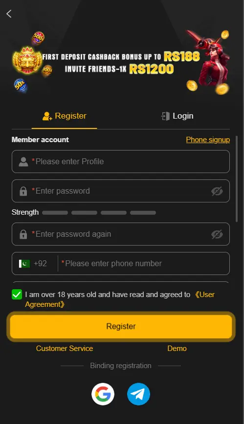 188 PKR Game registration, games, deposit and withdrawal options