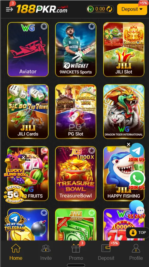 188 PKR Game registration, games, deposit and withdrawal options